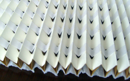 HE+ PLEATED SCRIM BACK CARDBOARD FILTER MEDIA - 1000mm HIGH