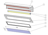 LIGHTING VENTILATED - 45 DEGREE QUAD LIGHT BODY  (SPRAY BOOTH APPLICATIONS)