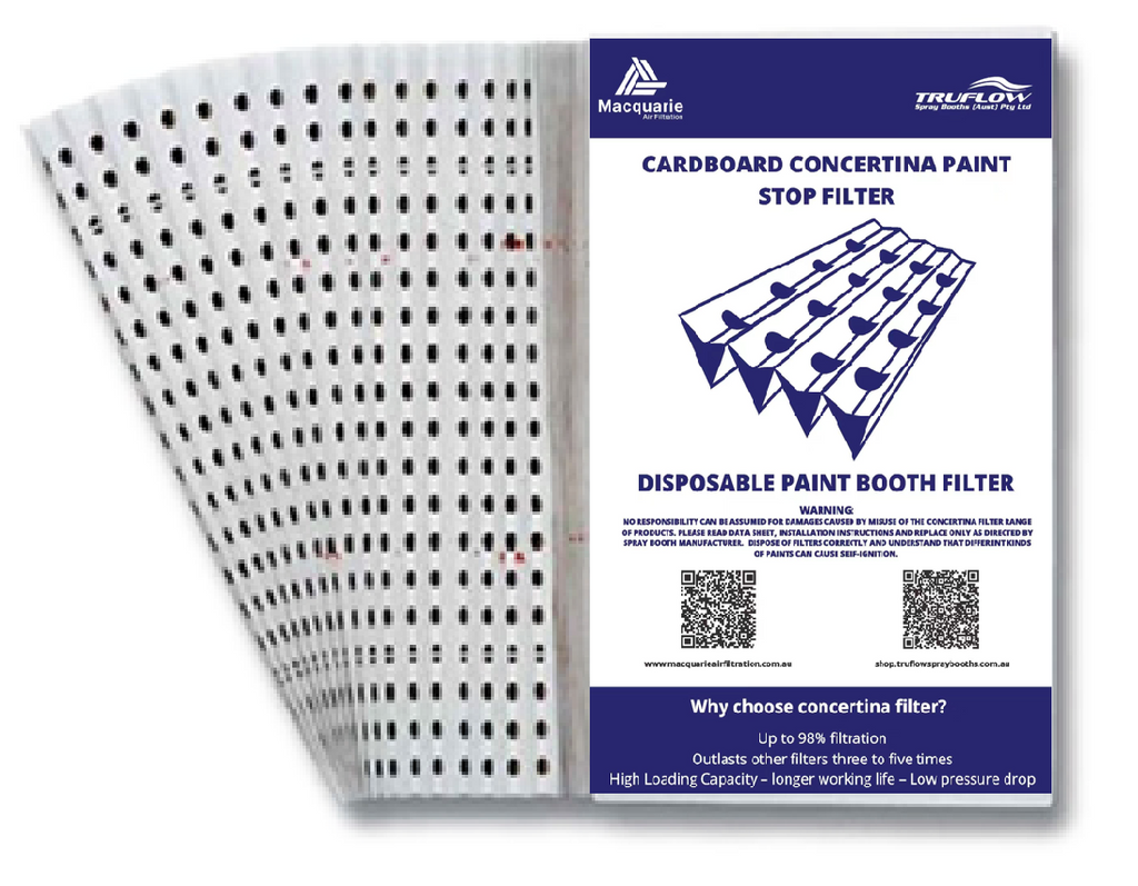 PLEATED CARDBOARD FILTER MEDIA - 900mm HIGH – Truflow Spray Booths ...